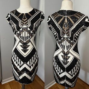 Art Deco inspired mini dress. Size XS